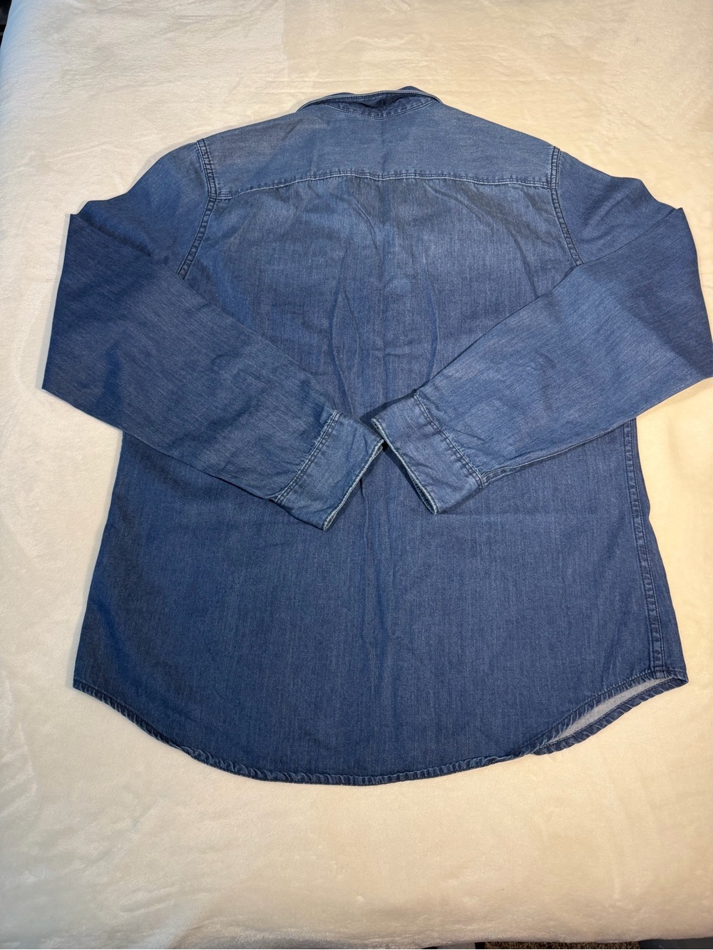 Calvin Klein Jeans Denim Button-Up Shirt Men’s Size S Blue Long Sleeve - Picture 7 of 7